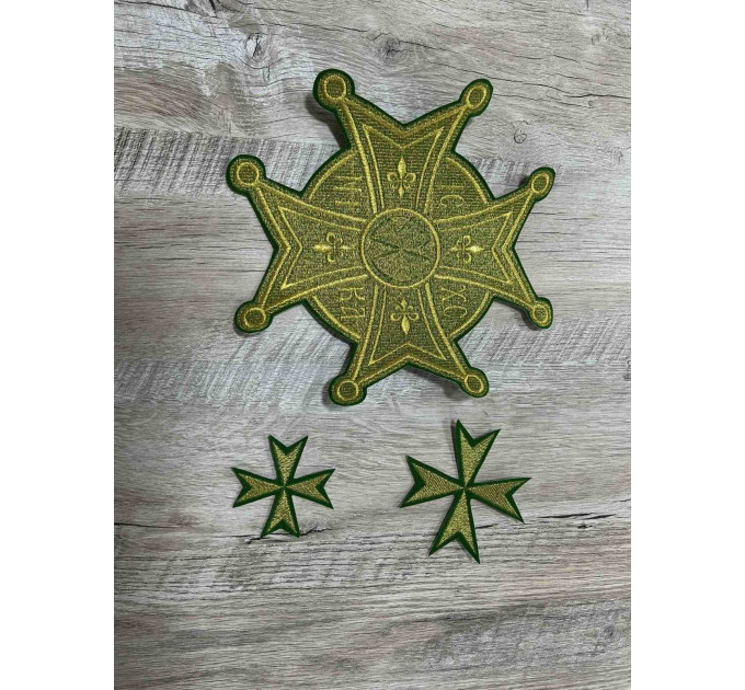 Deacon vestment 10 crosses set - Set of Maltese crosses for deacon liturgical
