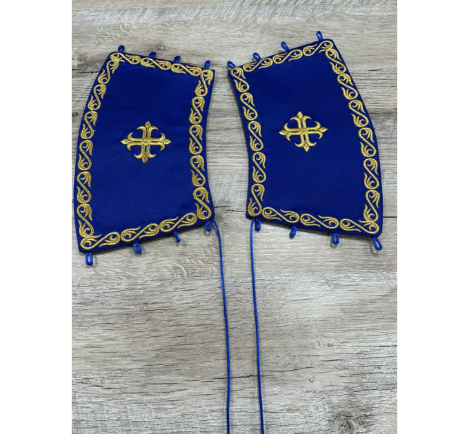 Embroidered vestment for deacon - Stichar, orar, cuffs on satin fabric
