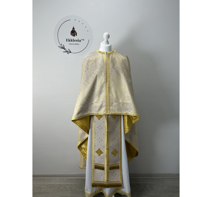 Priest Greek style vestment set-  Orthodox vestment - Liturgical phelon