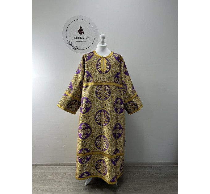 Orthodox sctichar made of rich purple brocade - Altar boy robe - Reader robe