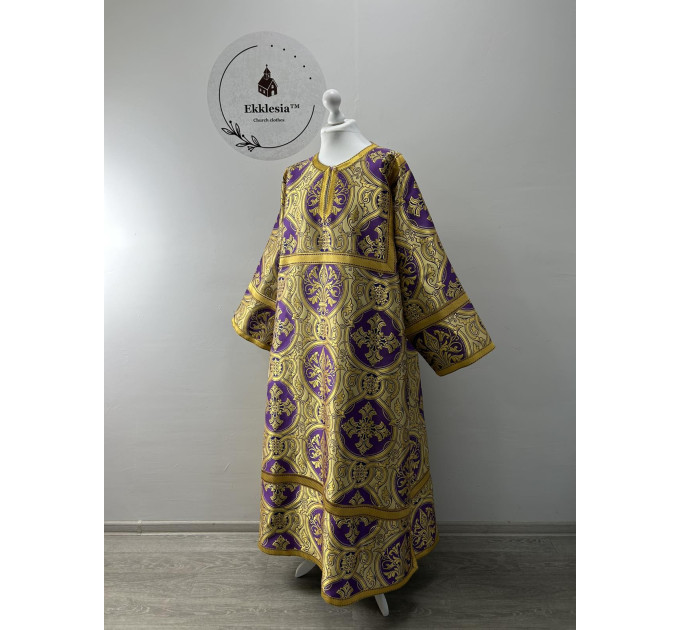 Orthodox sctichar made of rich purple brocade - Altar boy robe - Reader robe