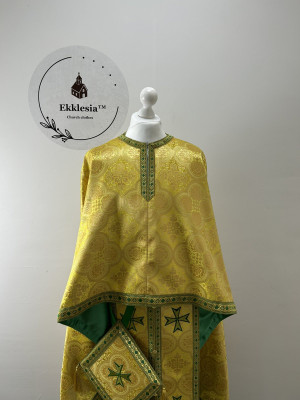 Priest vestment set with Matlese crosses - Phelon - Litrugical priest clothes