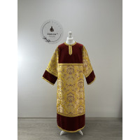 Сombined sticharion made of brocade and velvet - Altar boy robe - Altar Server