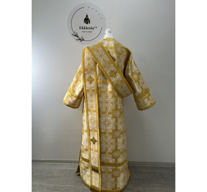 Stichar, orar, cuffs - Deacon's set on metallic brocade - Single or double orar