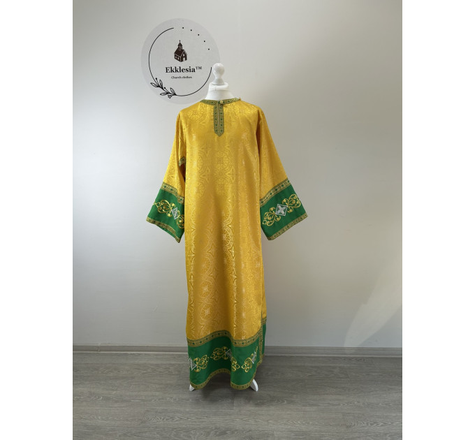 Embroidered deacon's vestment - Gabardine and brocadesticharion and orar