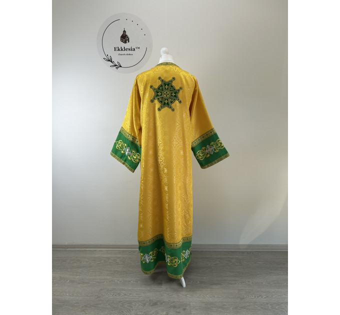 Embroidered deacon's vestment - Gabardine and brocadesticharion and orar