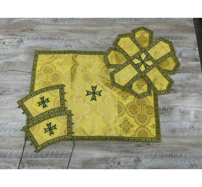 Embroidered deacon's vestment - Gabardine and brocadesticharion and orar