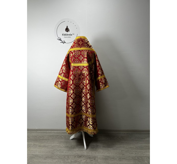 Bishop's Vestments in red brocade - Vestments for Bishop - Archbishop vestments