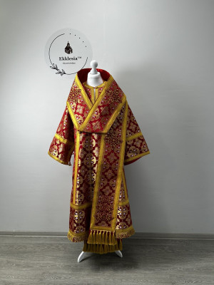 Bishop's Vestments in red brocade - Vestments for Bishop - Archbishop vestments