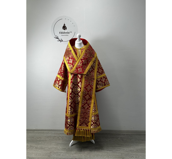 Bishop's Vestments in red brocade - Vestments for Bishop - Archbishop vestments