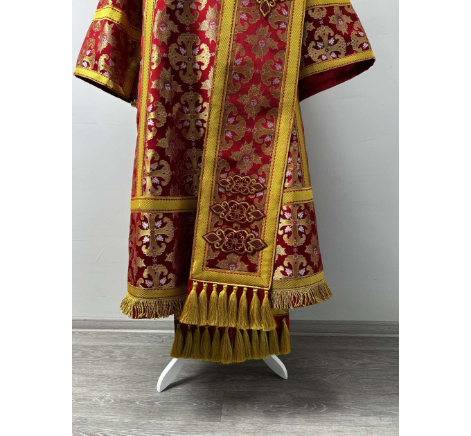 Bishop's Vestments in red brocade - Vestments for Bishop - Archbishop vestments