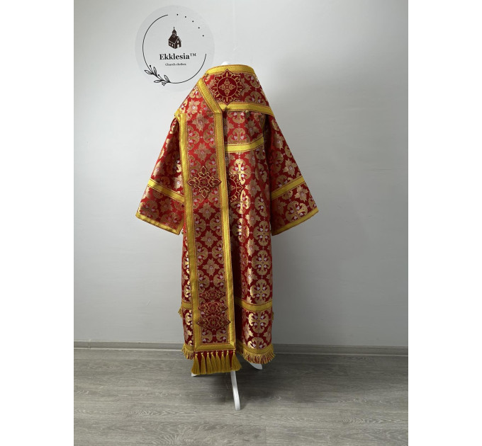 Bishop's Vestments in red brocade - Vestments for Bishop - Archbishop vestments