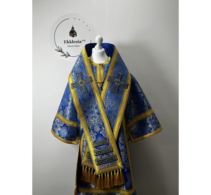 Blue Bishop's Vestments - Vestment set for Bishop - Archbishop's set