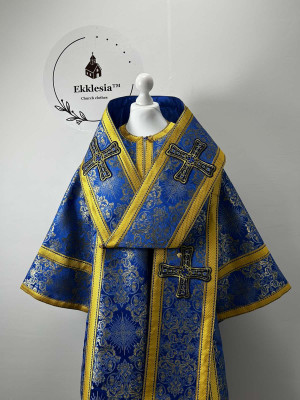 Blue Bishop's Vestments - Vestment set for Bishop - Archbishop's set