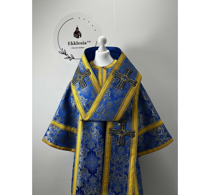 Blue Bishop's Vestments - Vestment set for Bishop - Archbishop's set
