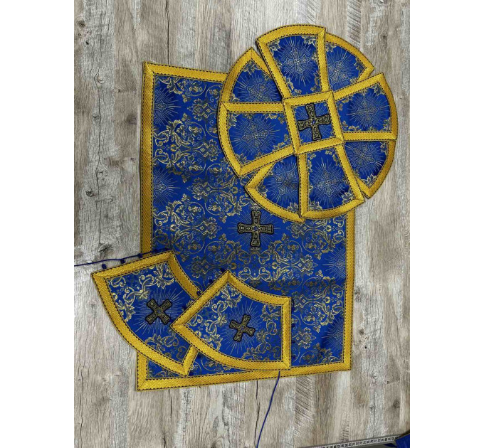 Blue Bishop's Vestments - Vestment set for Bishop - Archbishop's set