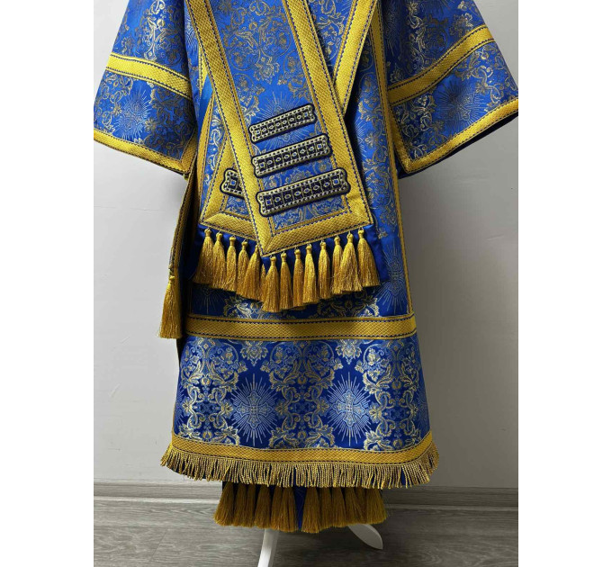 Blue Bishop's Vestments - Vestment set for Bishop - Archbishop's set