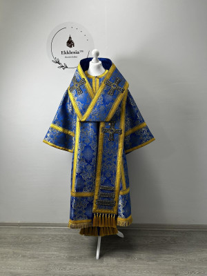 Blue Bishop's Vestments - Vestment set for Bishop - Archbishop's set