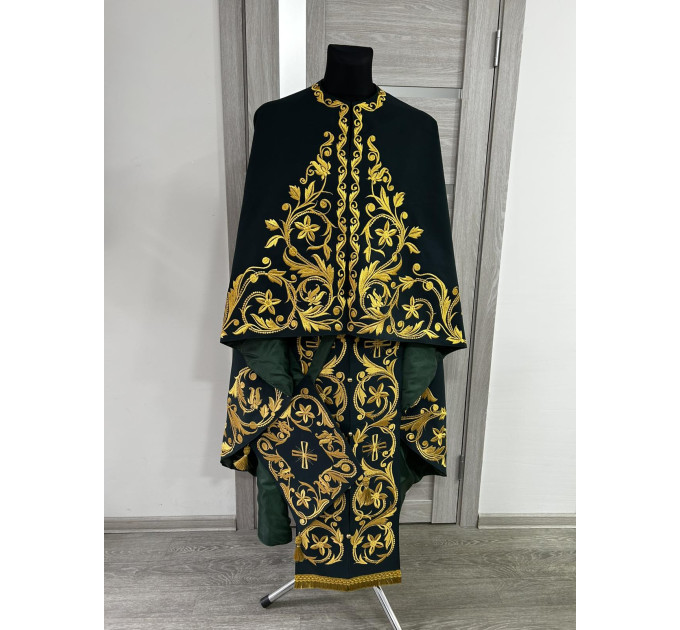 Embroidered vestment set for priest - Orthodox liturgical clothes - Phelon