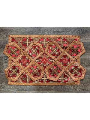 In stock! Orthodox Chalice Covers in greek brocade - Aer and chalice veil set