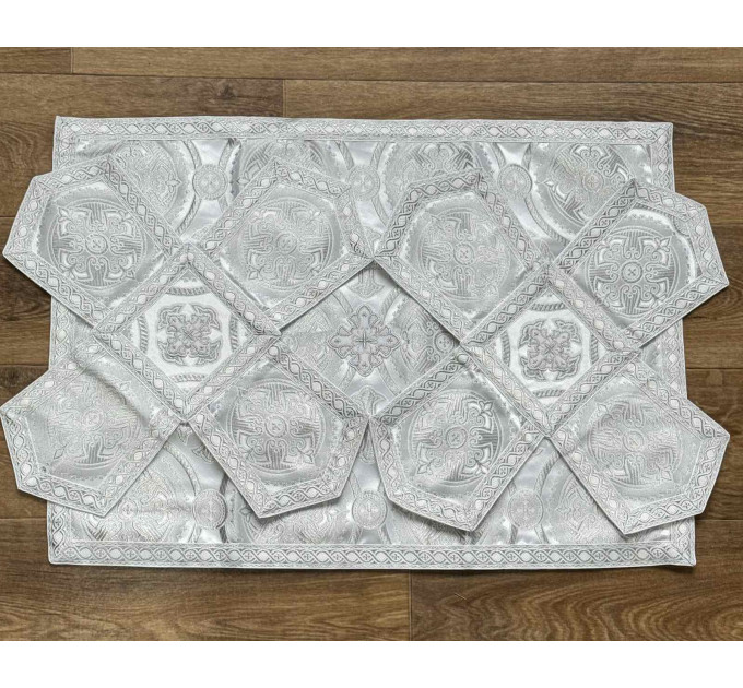 In stock! Orthodox Chalice Covers in greek brocade - Aer and chalice veil set