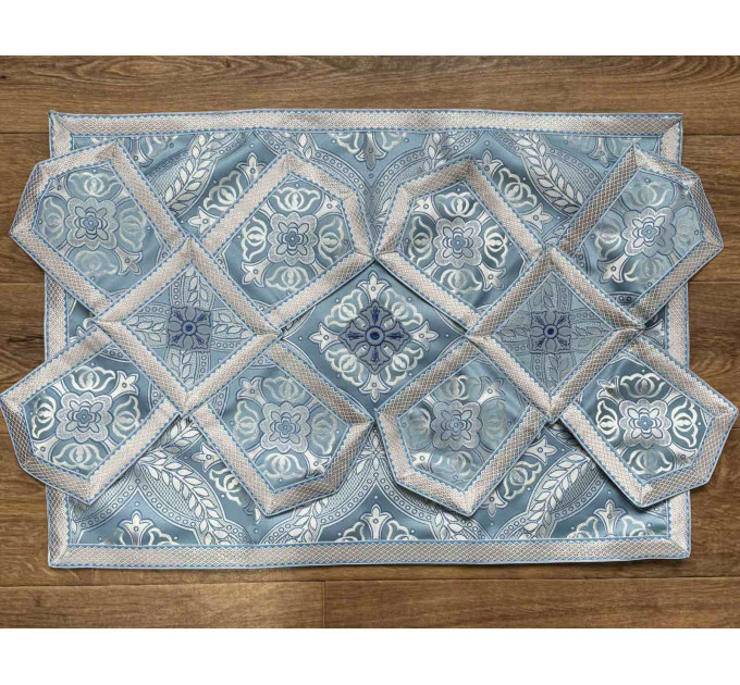 In stock! Orthodox Chalice Covers in greek brocade - Aer and chalice veil set