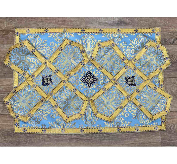 In stock! Orthodox Chalice Covers in greek brocade - Aer and chalice veil set