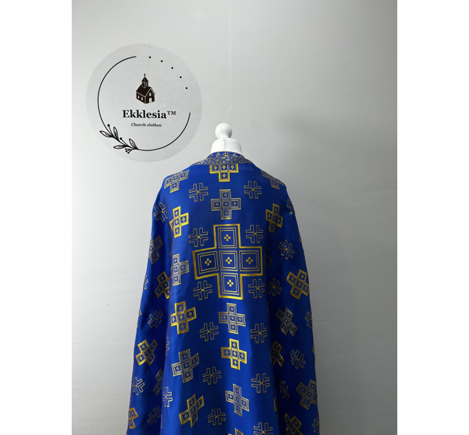 Liturgical blue vestment - Priest vestment - Church clothes for priests