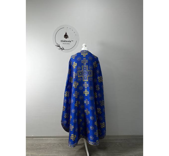 Liturgical blue vestment - Priest vestment - Church clothes for priests