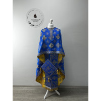 Liturgical blue vestment - Priest vestment - Church clothes for priests