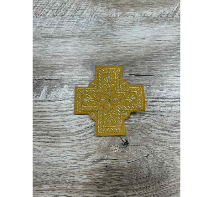 Set of crosses for Bishops vestment set - Embroidered patch crosses set