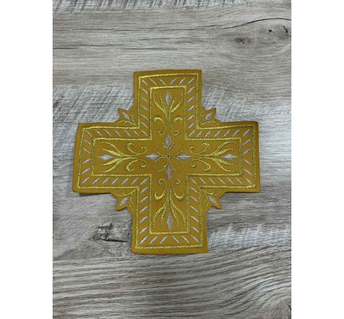 Set of crosses for Bishops vestment set - Embroidered patch crosses set