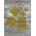 Set of crosses for Bishops vestment set - Embroidered patch crosses set