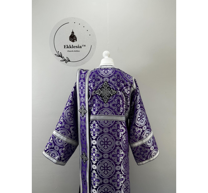 Vestment for deacon for Lent - Liturgical vestment set - Stichar, orar, cuffs