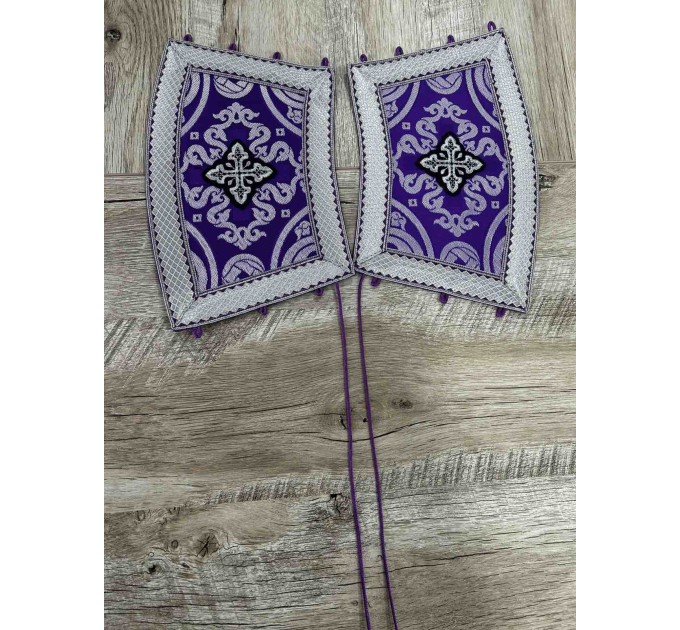 Vestment for deacon for Lent - Liturgical vestment set - Stichar, orar, cuffs