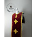Coptic style epitrachil in velvet - Coptic Stole - Coptic epitrachelion