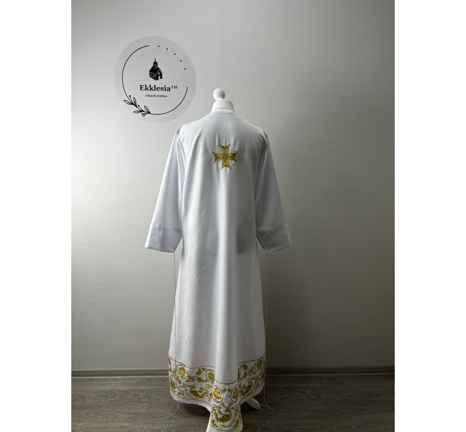 Embroidered Stikhar in gabardine - podriznik - Priest stikhar - Altar vestment