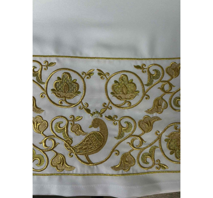 Embroidered Stikhar in gabardine - podriznik - Priest stikhar - Altar vestment