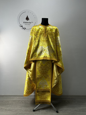 Exclusive liturgical vestment in Greek style - Greek brocade priest vestmet set