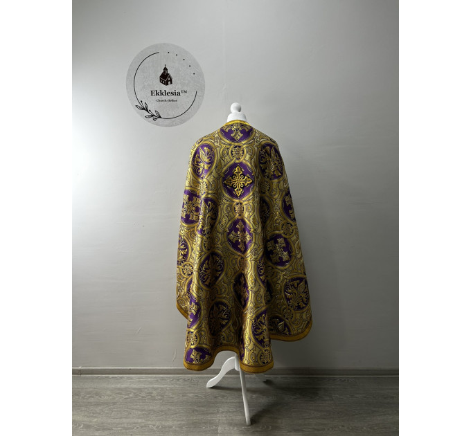 Exclusive priest vestment for Lent - Liturgical priest vestment in Greek style
