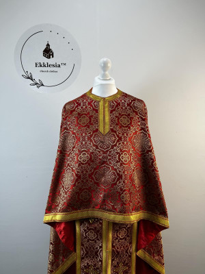 Liturgical priest vestment set - Orthodox vestment - Greek style phelonion