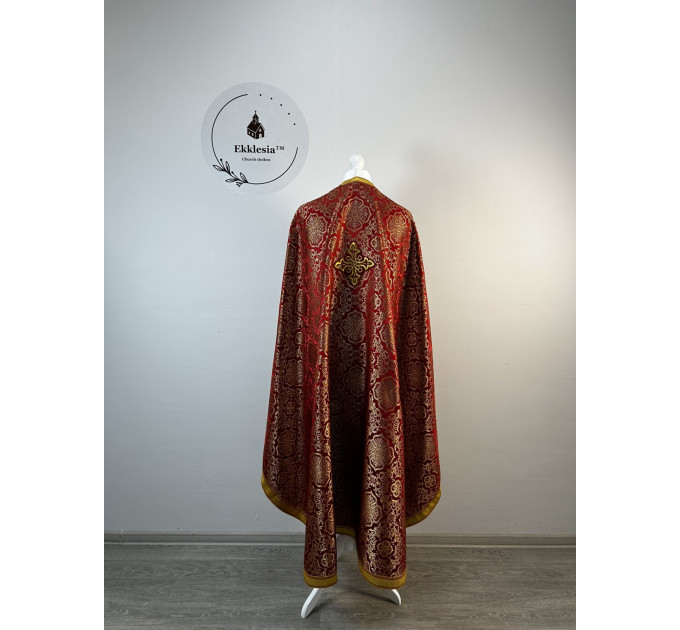 Liturgical priest vestment set - Orthodox vestment - Greek style phelonion