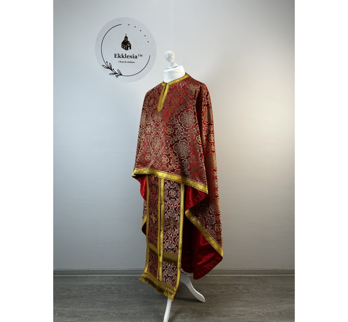 Liturgical priest vestment set - Orthodox vestment - Greek style phelonion