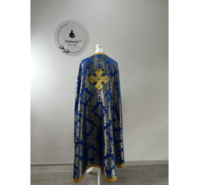 Greek vestments set in brocade with Theotokos icon - Orthodox priest v