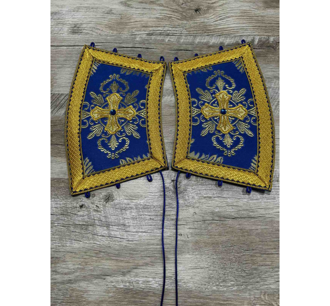 Greek vestments set in brocade with Theotokos icon - Orthodox priest v