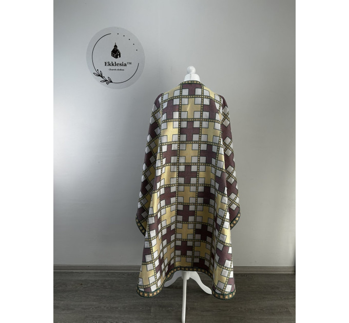 Liturgical vestment in Greek style - Greek brocade priest vestmet set - Phelon