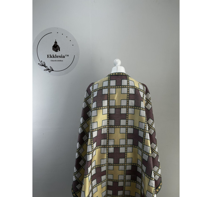 Liturgical vestment in Greek style - Greek brocade priest vestmet set - Phelon