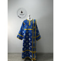 Orthodox vestment for deacon - Blue stichar with orar in Turkish silk