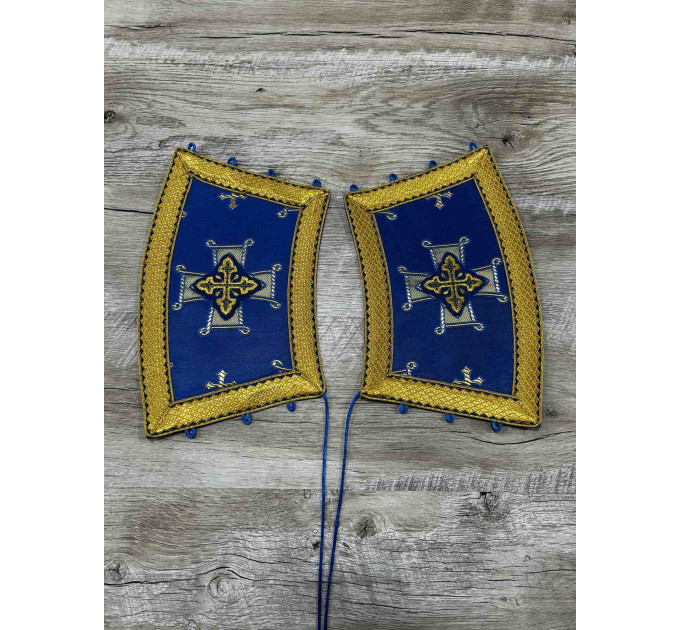 Orthodox vestment for deacon - Blue stichar with orar in Turkish silk