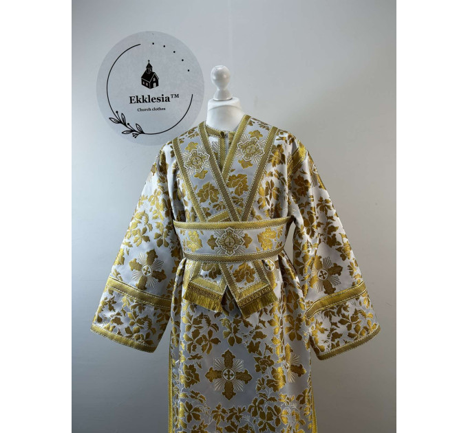 Vestment for subdeacon - Stichar in greek brocade - Single orar and sticharion